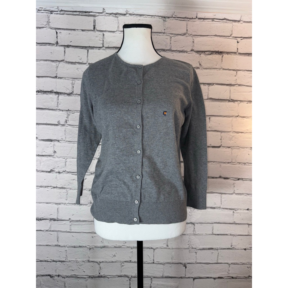 GH Bass & Co Women’s Gray Cardigan Sweater Lightweight size Medium NWT